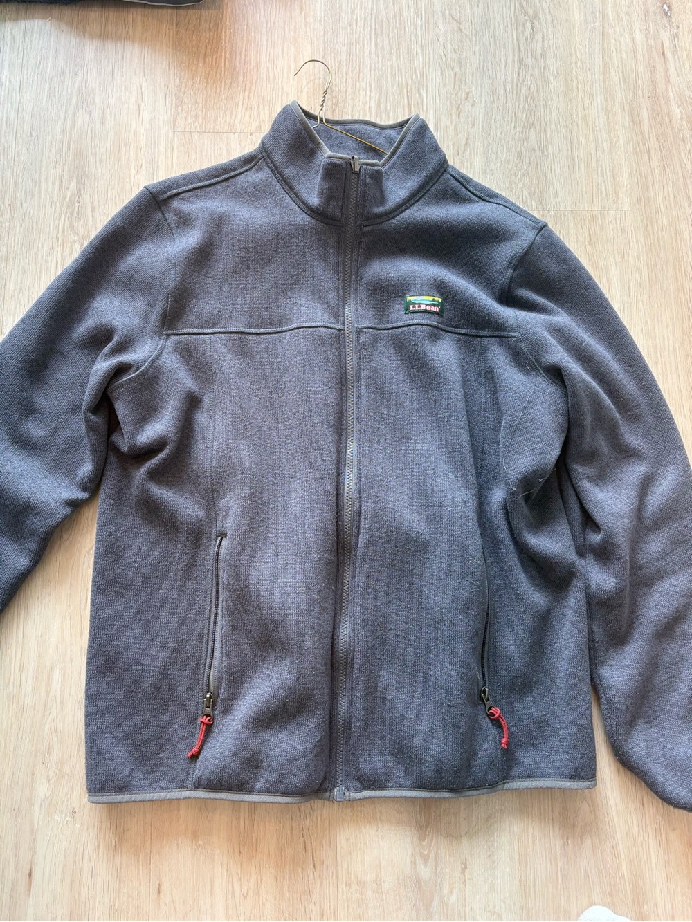 L.L. Bean Men's Charcoal Full-Zip Fleece Jacket